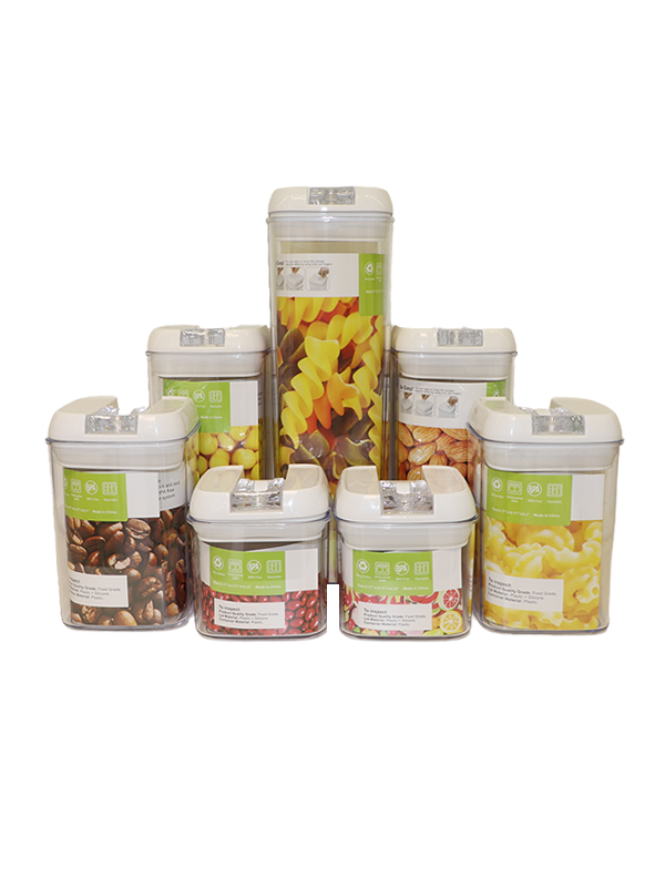 Kit c/ 7 Potes Herméticos para mantimentos