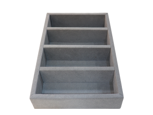 Caixa p/óculos 20X30X6 c/4 divisórias